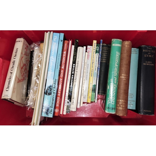 44 - A selection of Cheshire local history books; etc.