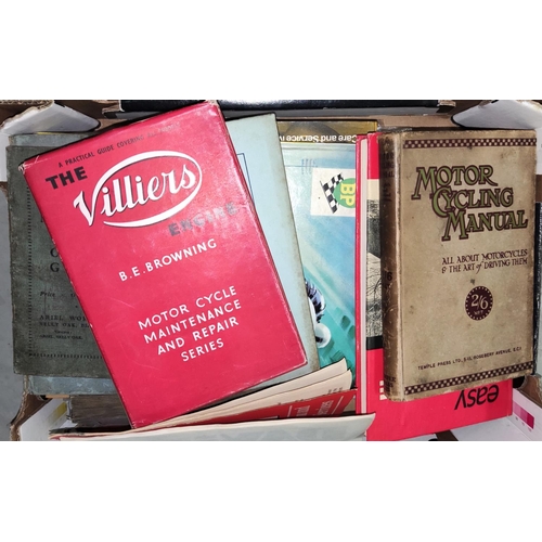 7 - Vintage travel ephemera including tickets, timetables, brochures, books etc; vintage motorcycle manu... 