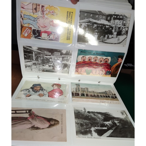 10A - An album of vintage postcards, various military, humour etc
