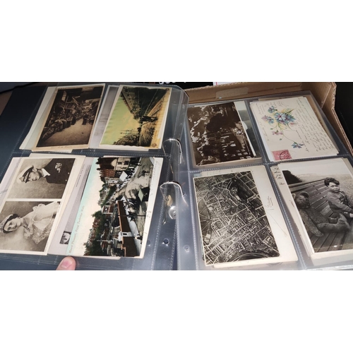 10B - An album of vintage postcards, various military, humour etc