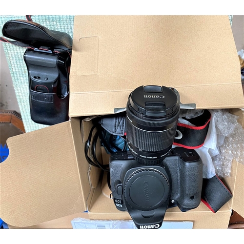 26 - A Canon EO5 80D digital SLR camera, in original box with 18-55mm 15STM lens and another Canon camera