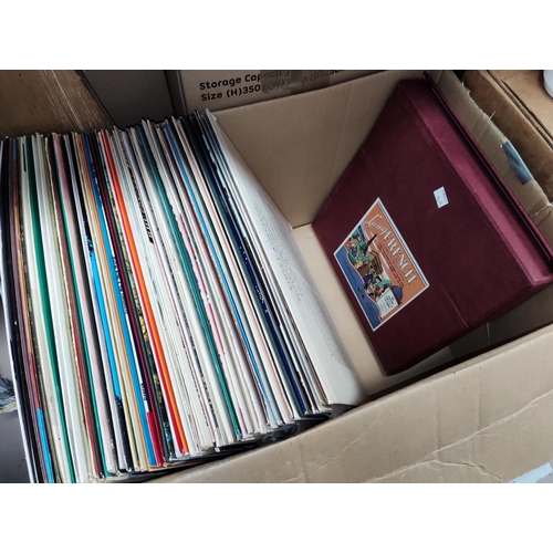 15A - A selection of vintage records and a selection of popular science magazines and a vintage Greek mand... 