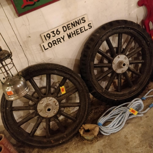 Pair of 1912 Dennis Lorry Wheels