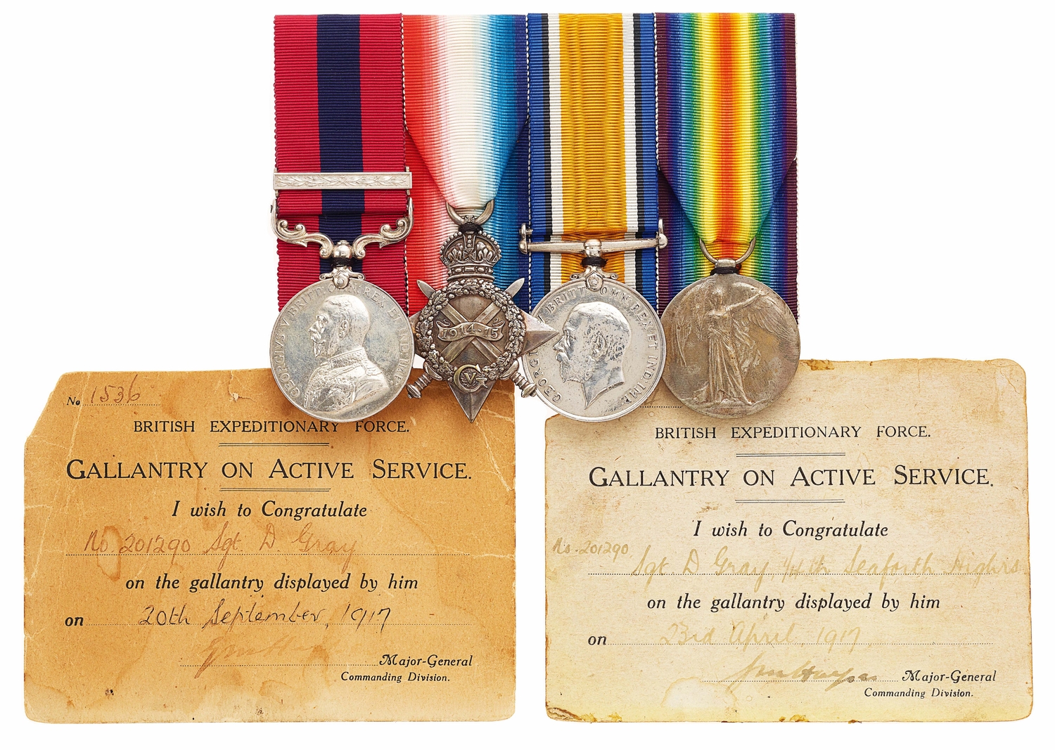 WW1 1/4th Bn Seaforth Highlanders Distinguished Conduct