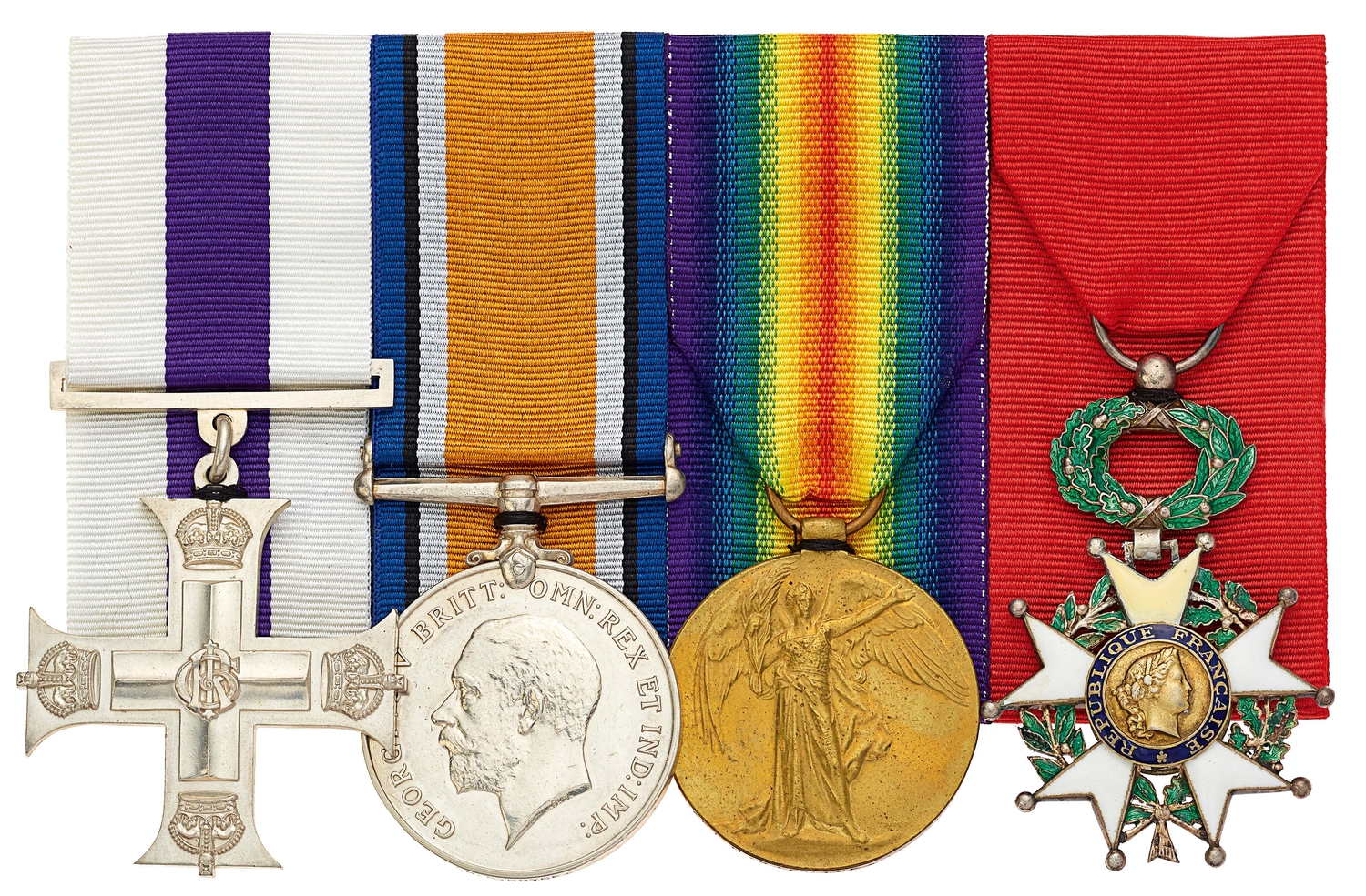 WW1 8th BN Royal Scots Fusiliers Military Cross Legion d’Honneur Group ...