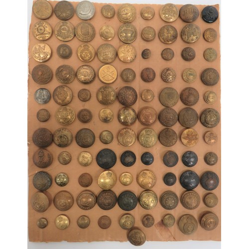 39 - Good Selection of Commonwealth Buttons including gilt, KC 101 Reg ... Brass 4th Canada ... Gilt 1st ... 