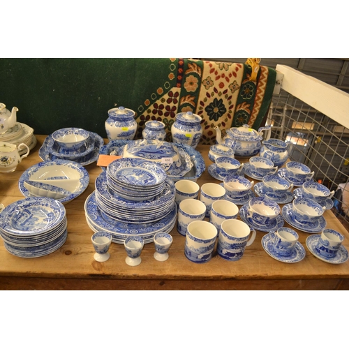 Large collection of Spode blue & white dinner ware.