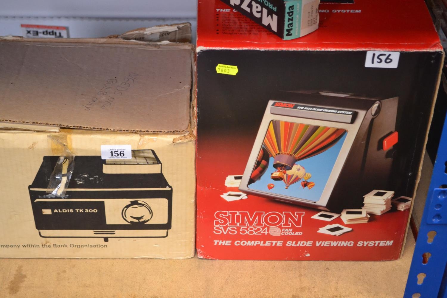 Aldis TK300 slide projector & Simon SVS 5824 slide viewer