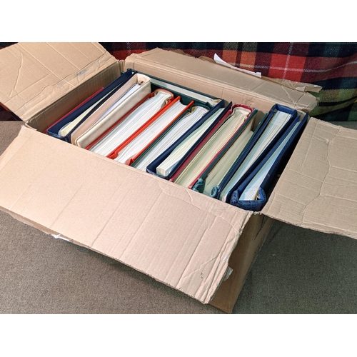 27 - Collections and Mixed Lots; box containing 16 mixed albums - UK, Commonwealth, NZ, UK airletters, om... 