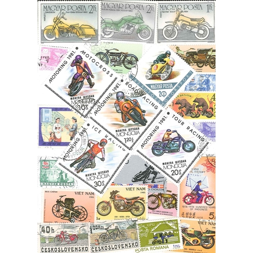 1020 - Thematics; Motorcycles; packet of 25 different, mainly c.t.o. [Stock photo]