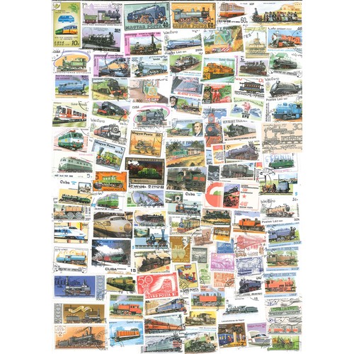 1022 - Thematics; Railways; packet of 100 different, mainly c.t.o. [Stock photo]