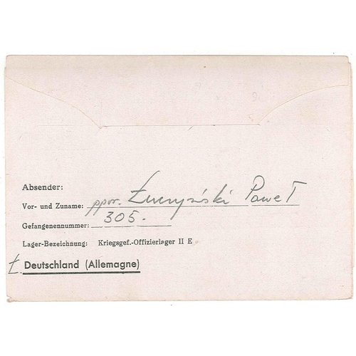 1038 - Covers; Prisoner of War Mail; 1942 lettersheet from Polish prisoner at Oflag IIE to Schrimm (= Śrem)... 