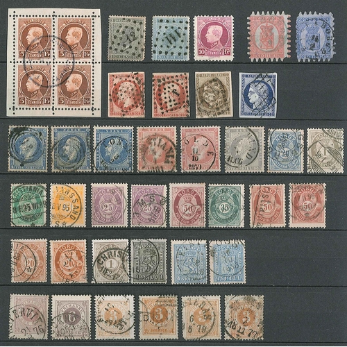 20 - Collections; Europe; early selection on stockcard, mainly 19th Century inc. several classics, of Bel... 