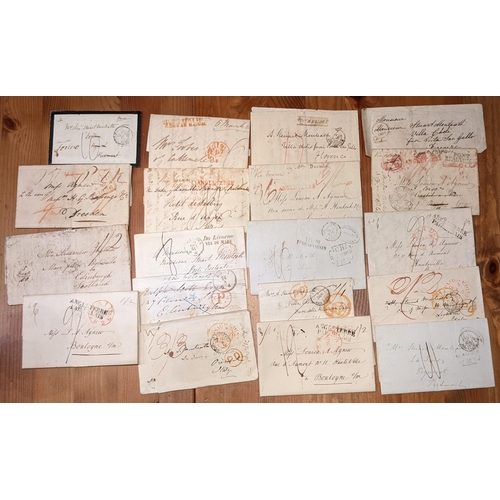 35 - Covers; 1826-60 seln. of international entires/covers comprising England/UK-France (5), England/UK-I... 