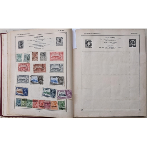 1001 - Collections; old Strand album almost 700 world stamps, mainly up to 1930s. Some countries ... 