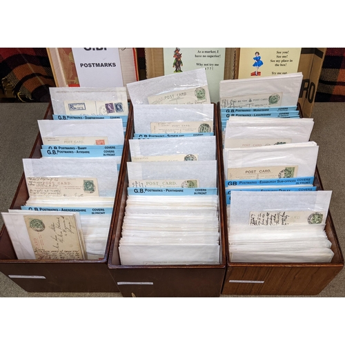 27 - Covers; Scotland; three boxes with stock sorted by county, the majority are early 20th-Century postc... 
