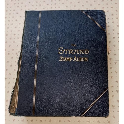 7 - Collections; old and untidy Strand album with world collection. Picked in some places (e.g. the UK, ... 