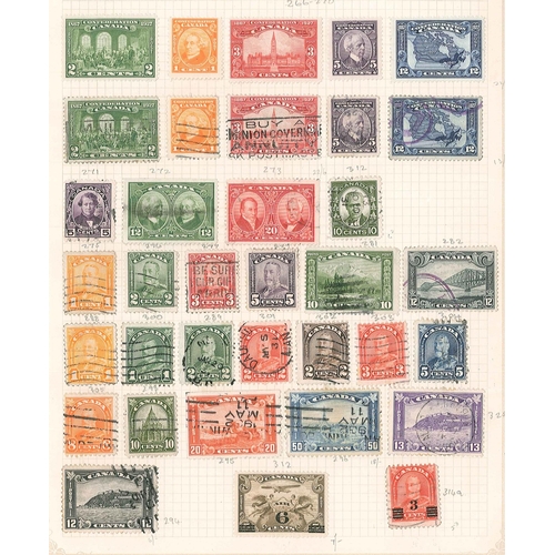 6 - Collections; old Paragon album with Canada (some moderate m.m. KG5), U.K. (some 1d reds, m.m. KG6 an... 