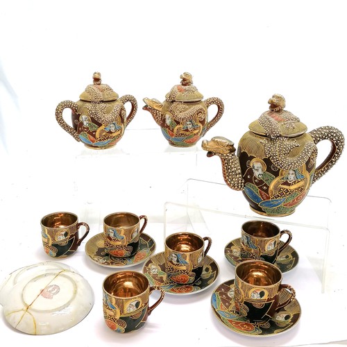 Japanese Samurai tea set with hand painted and gilded decora... Barnebys