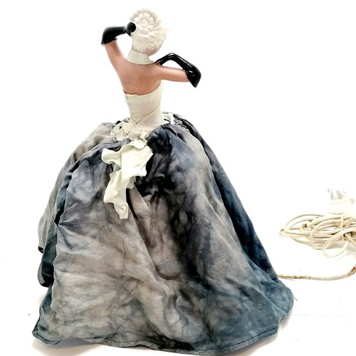 114 - Vintage novelty lamp in the form of a glamourous hand painted lady (in the style of Audrey Hepburn??... 