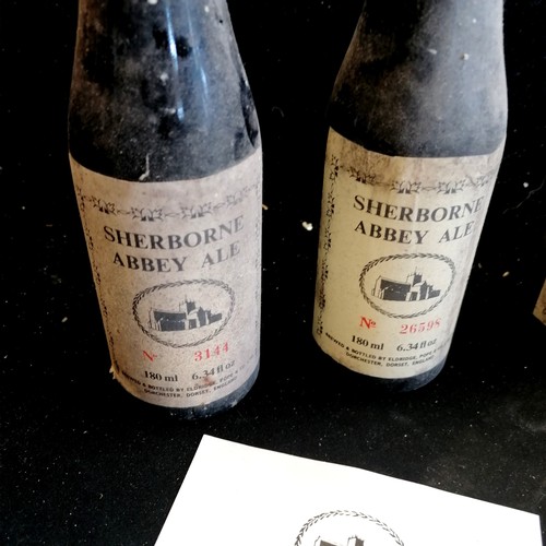 153 - 5 x Sherborne Abbey Huntsman ales 180ml unopened bottles by Eldridge Pope & Co in aid of the Abbey r... 