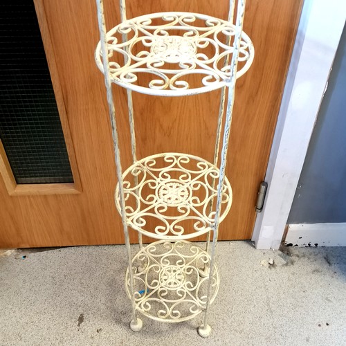 635 - 4 tier wrought iron plant / pot stand - 170cm high