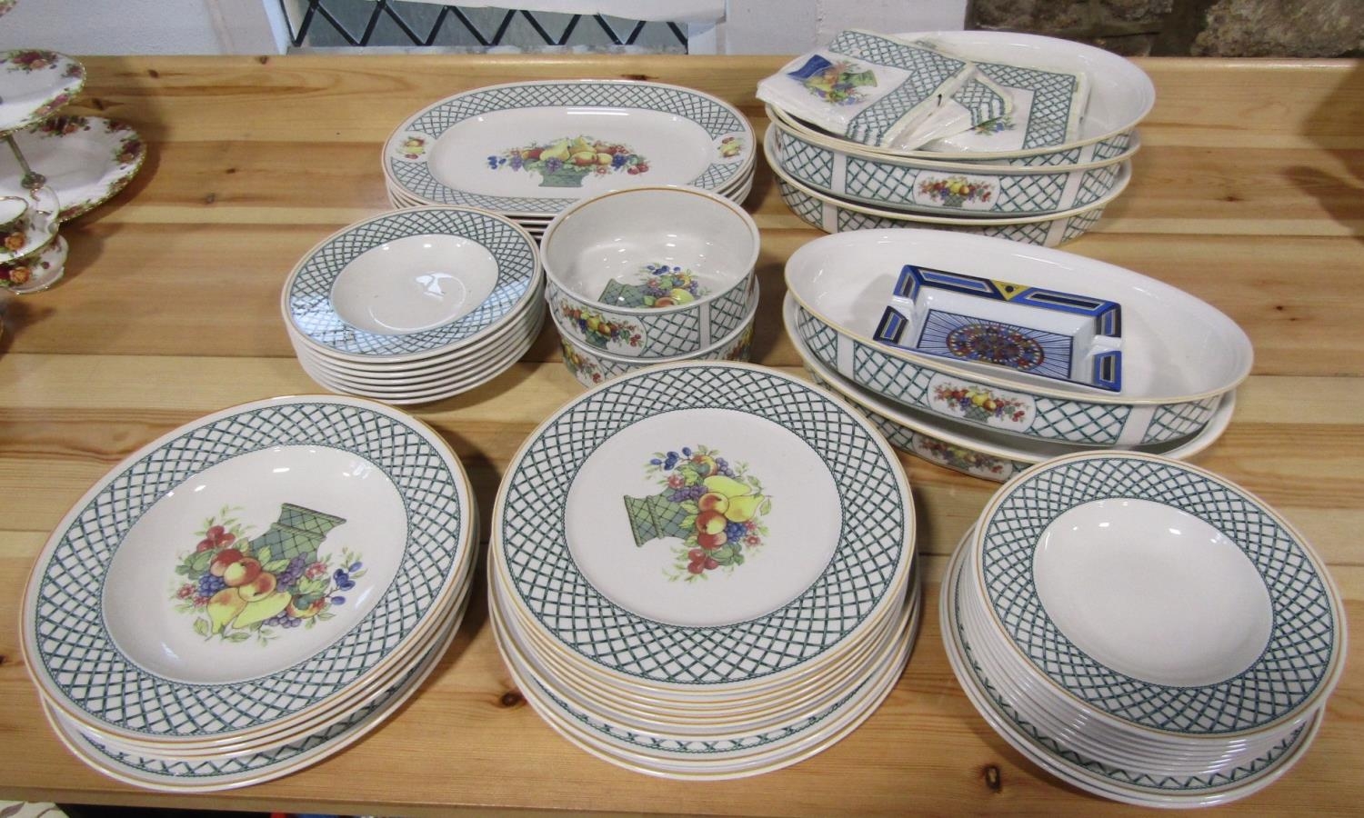 A Collection Of Villeroy Boch Basket Pattern Wares Comprising Five   1100030810.JPG