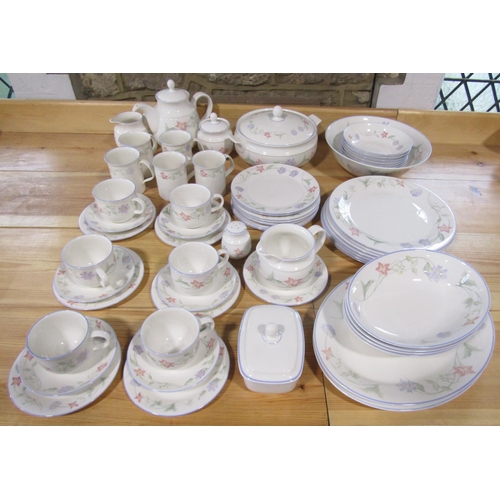 15 - A quantity of Royal Doulton Expressions Summer Carnival pattern teawares comprising a two handled tu... 