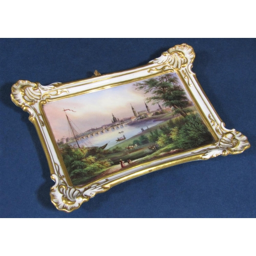 57 - A good quality 19th century continental ceramic plaque in the Meissen manner with good quality paint... 