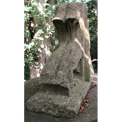 47 - An ancient Gothic limestone pinnacle with carved and pierced detail, 56cm high x 60cm wide x 28cm lo... 