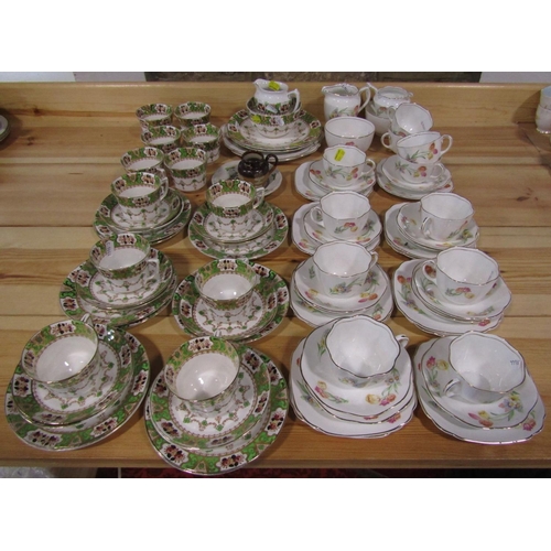 26 - A collection of early 20th century Royal Albion china teawares comprising a pair of cake plates, mil... 