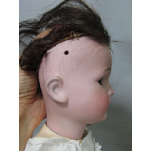 18 - Circa 1920 bisque head doll made in Germany by Adolf Wislizenus, with blue closing eyes, open mouth ... 