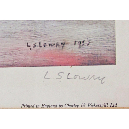 1 - Laurence Stephen Lowry (1887-1976) - 'His Family', signed, blind stamp seal, published by Adam Colle... 