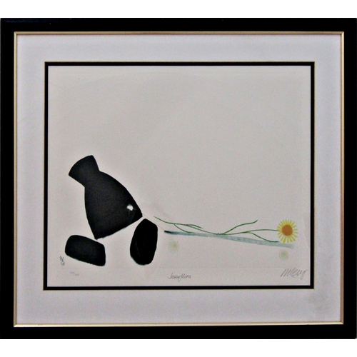 3 - Mackenzie Thorpe (B.1956) - 'Interflora', signed, limited 550/850 colour print, Washington Green bli... 