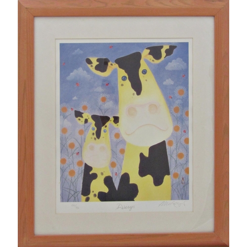 6 - Mackenzie Thorpe (B.1956) - 'Daisys', signed, limited 698/750 colour print, Washington Green blind s... 