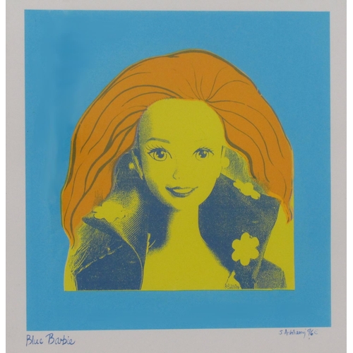 36 - S* Ashtiang? (20th century) - 'Red Barbie', & 'Blue Barbie', signed and dated 96, Sloane Graphics la... 