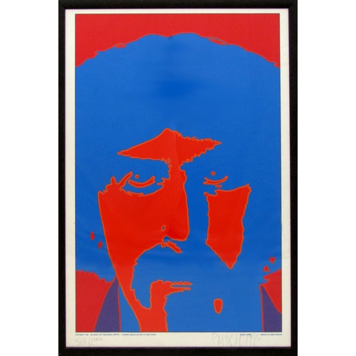 48 - Peter Marsh (20th century) - Study of Frank Zappa, signed and dated 1992, limited 518/2000 silk scre... 
