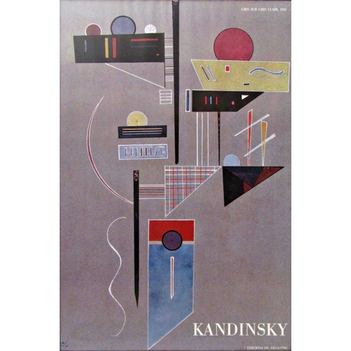 99 - Vintage Kindinsky Gallery poster, 90 x 60cm, framed