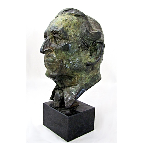 165 - Luke Shepherd (20th/21st century) - 'The Rt. Hon. Viscount Tony Pandy', bronze bust sculpture, signe... 