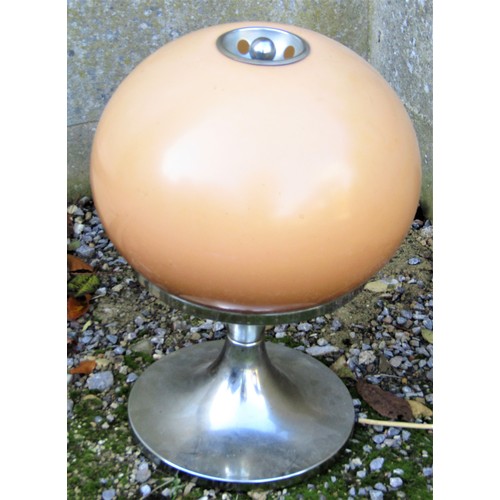 238 - Guzzini style chrome mushroom table lamp with tulip base, 49 cm high, with a further vintage sunburs... 
