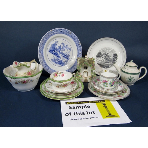 1013 - A collection of Pointons early 20th century teawares with floral detail comprising milk jug, slop bo... 