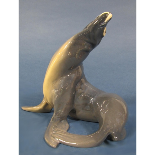 1042 - A B & G Copenhagen model of a sea lion with printed mark to base and painted number 1733, 17.5cm tal... 