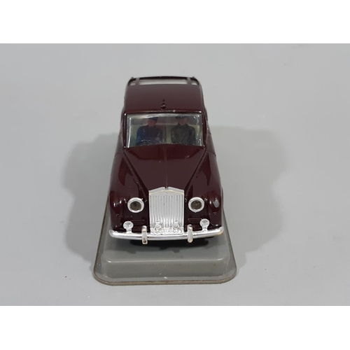 3 - 'Royal Rolls Royce' Spot-On model car by Tri-ang with maroon body, 4 figures within,  and perspex ca... 