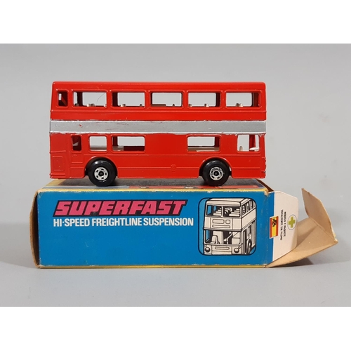 4 - 4 boxed 'The Londoner' no 17 buses from Matchbox Superfast Series, together with a Norev 'Car Savien... 