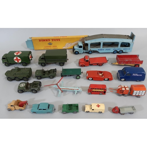 12 - Collection of vintage model vehicles including Dinky Pullmore Car Transporter 582 with boxed Loading... 