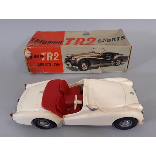 16 - Boxed Triumph TR2 Sports Car 1:18 scale powered by 'Mighty Midget Electric Motor' by Victory Industr... 