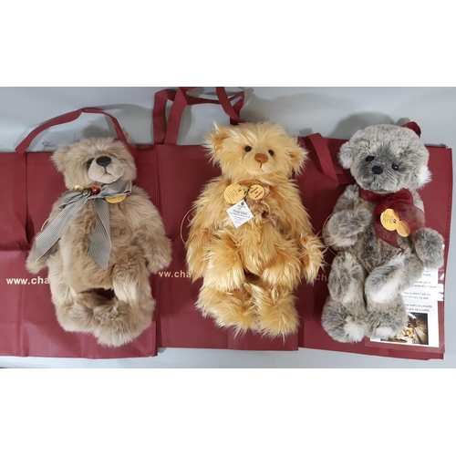 26 - 3 Charlie Bears teddies, 'Sovereign' and 'Mary' (designed by Isabelle Lee) and 'Who Me?' (designed b... 