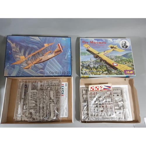 38 - 14 model aircraft kits, all 1:72 scale WW1 planes, including Airfix Handley Page 0/400, others by ro... 