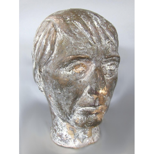 Hollow cast bronze sculpture of a male head, 26cm high Barnebys