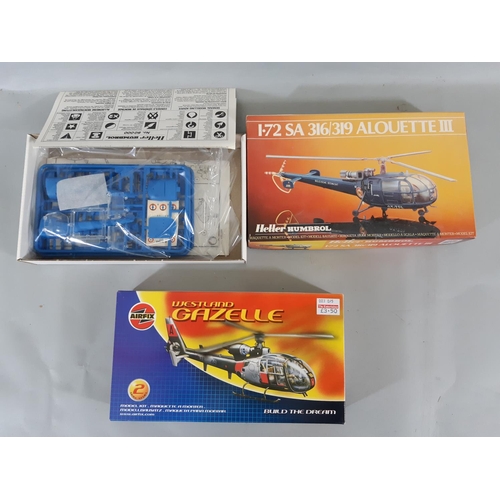 58 - 11 model aircraft kits, all 1:72 scale models of helicopters, all appear un-started, many with seale... 